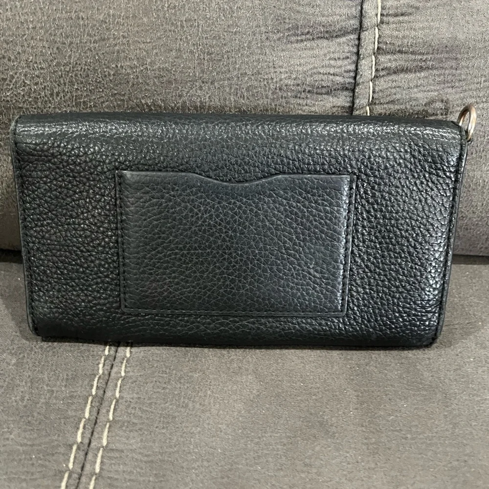 Kate Spade Black Leather Clutch with Gold Accents - Picture 7 of 7